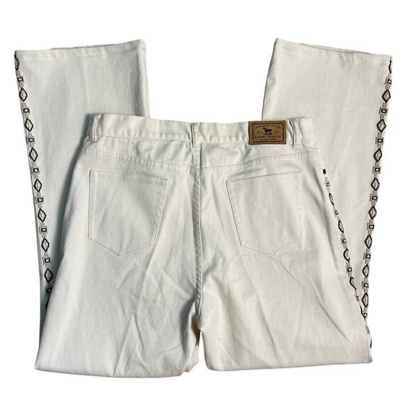 Vintage Ralph Lauren Jeans Co. Aztec Beaded Pants in‎ Cream Size 12 - Picture 4 of 9